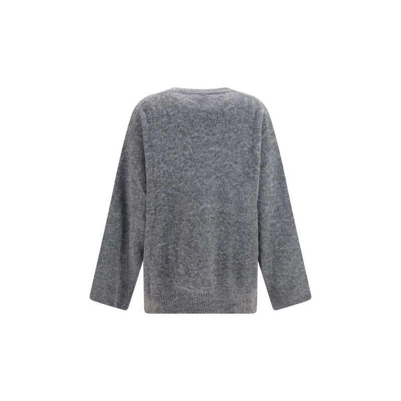 Ganni Gray Alpaca Vicugna Pacos Sweatshirt