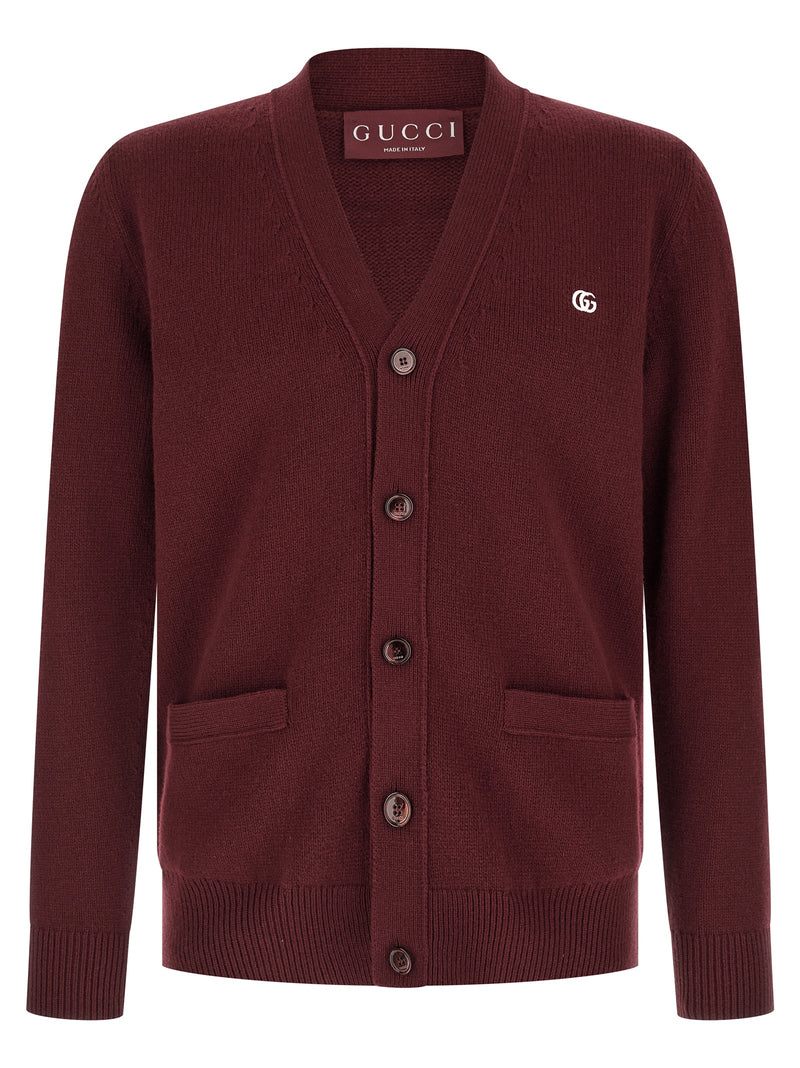 Gucci Bordeaux Cashmere Cardigan