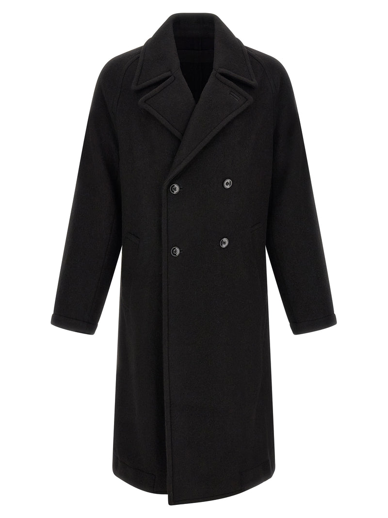 Lemaire Black Wool Coat