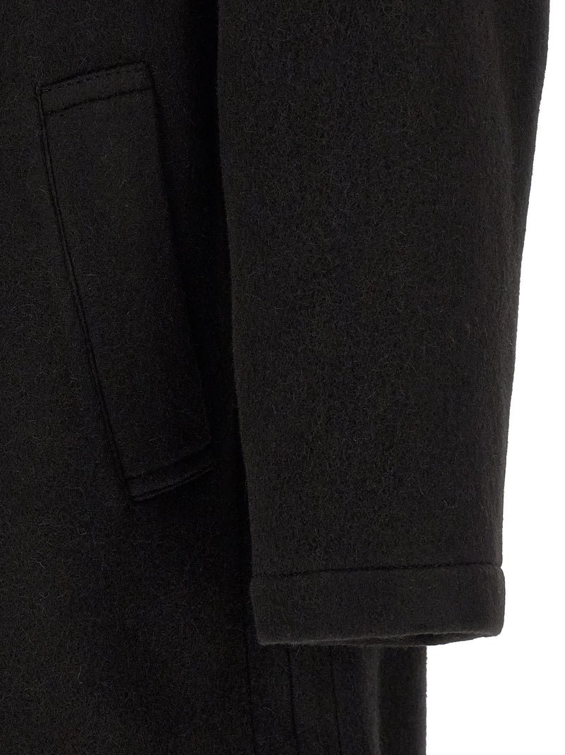 Lemaire Black Wool Coat
