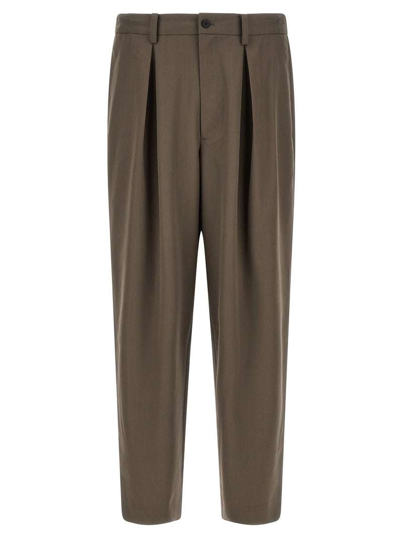 SSSTEIN Brown Wool Casual Pants