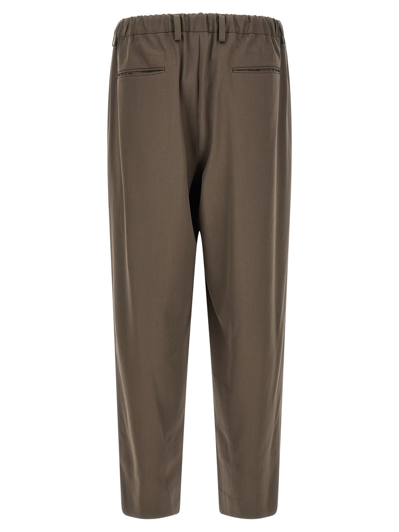 SSSTEIN Brown Wool Casual Pants