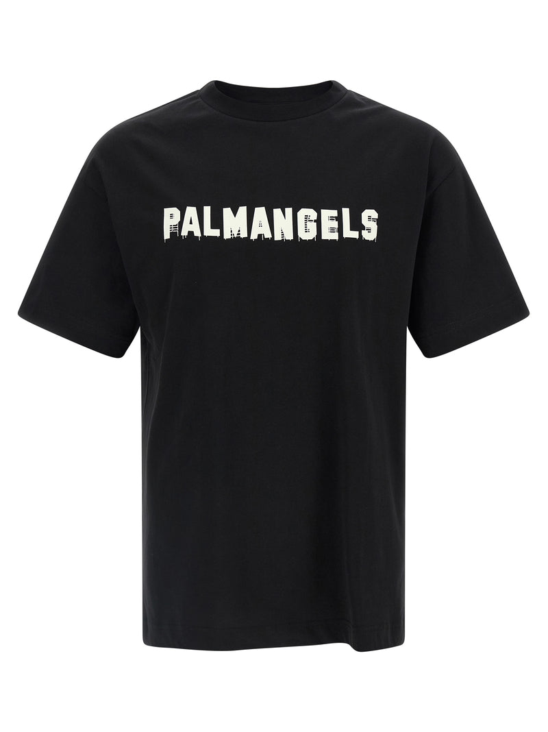 Palm Angels Black Cotton T-Shirt