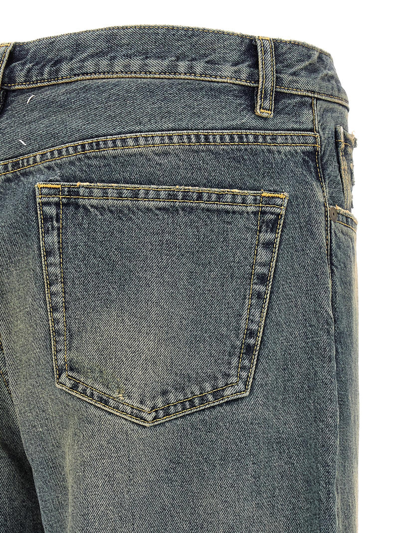 Maison Margiela Blue Cotton Straight-Leg Jeans