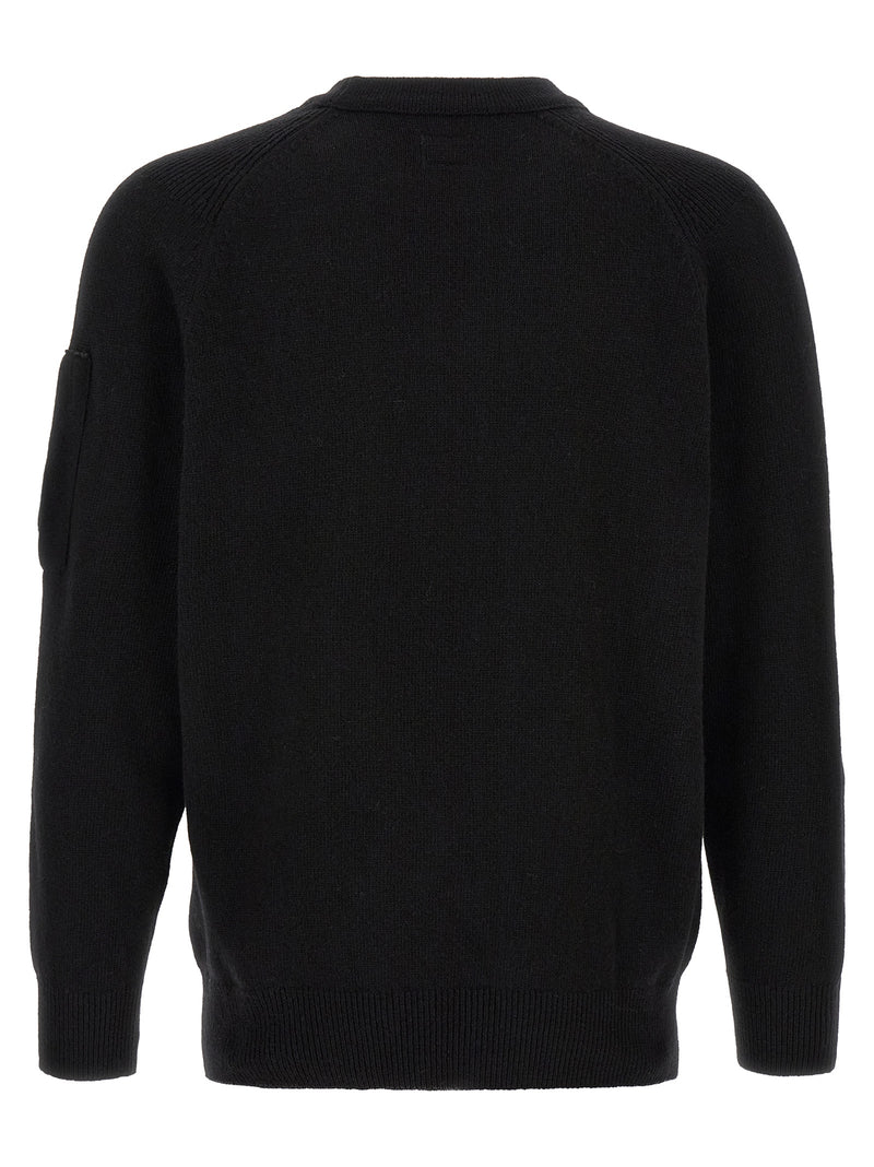 C.P. Company Black Wool Cardigan