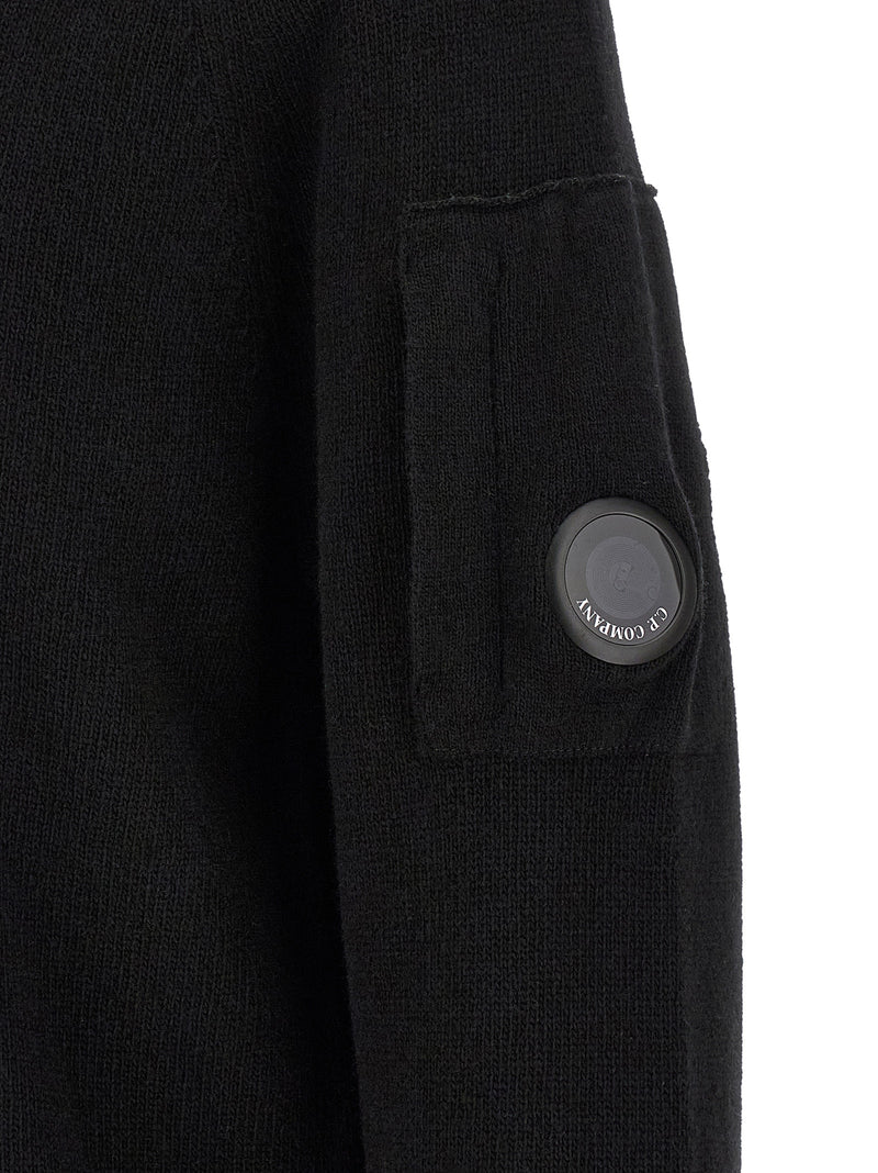 C.P. Company Black Wool Cardigan