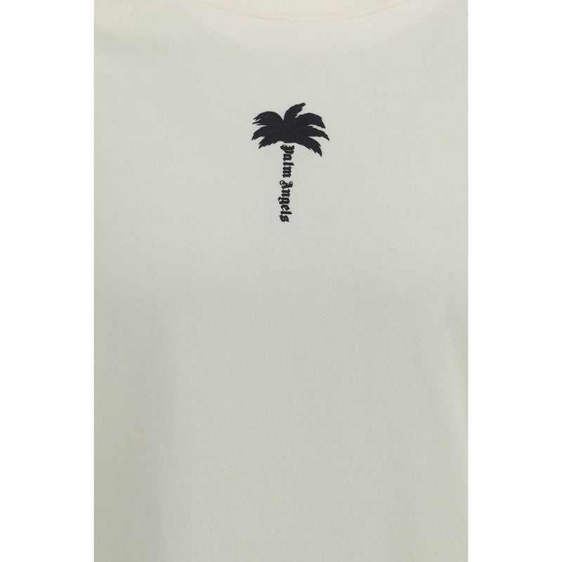 Palm Angels Beige Cotton T-Shirt