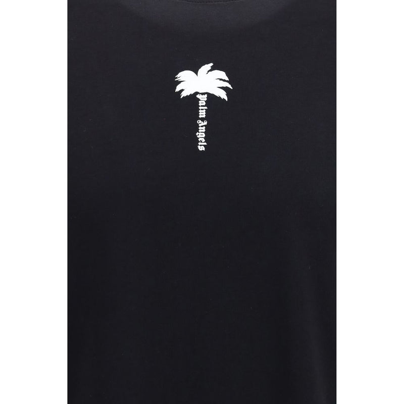 Palm Angels Black Cotton T-Shirt