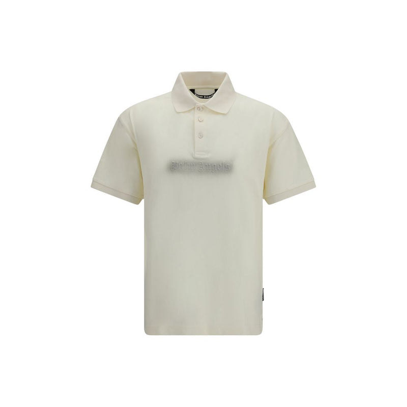 Palm Angels Beige Cotton Polo Shirt