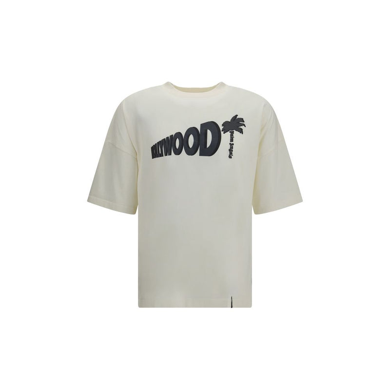 Palm Angels White Cotton T-Shirt