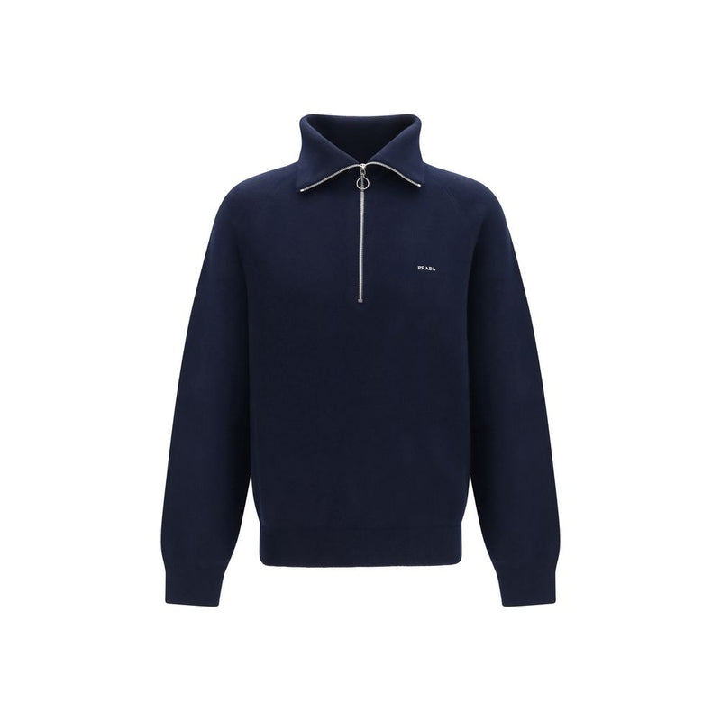 Prada Blue Wool Oves Aries Sweatshirt