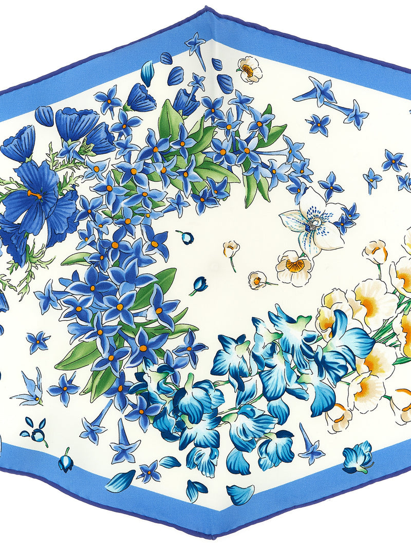 Ferragamo Blue Silk Foulard