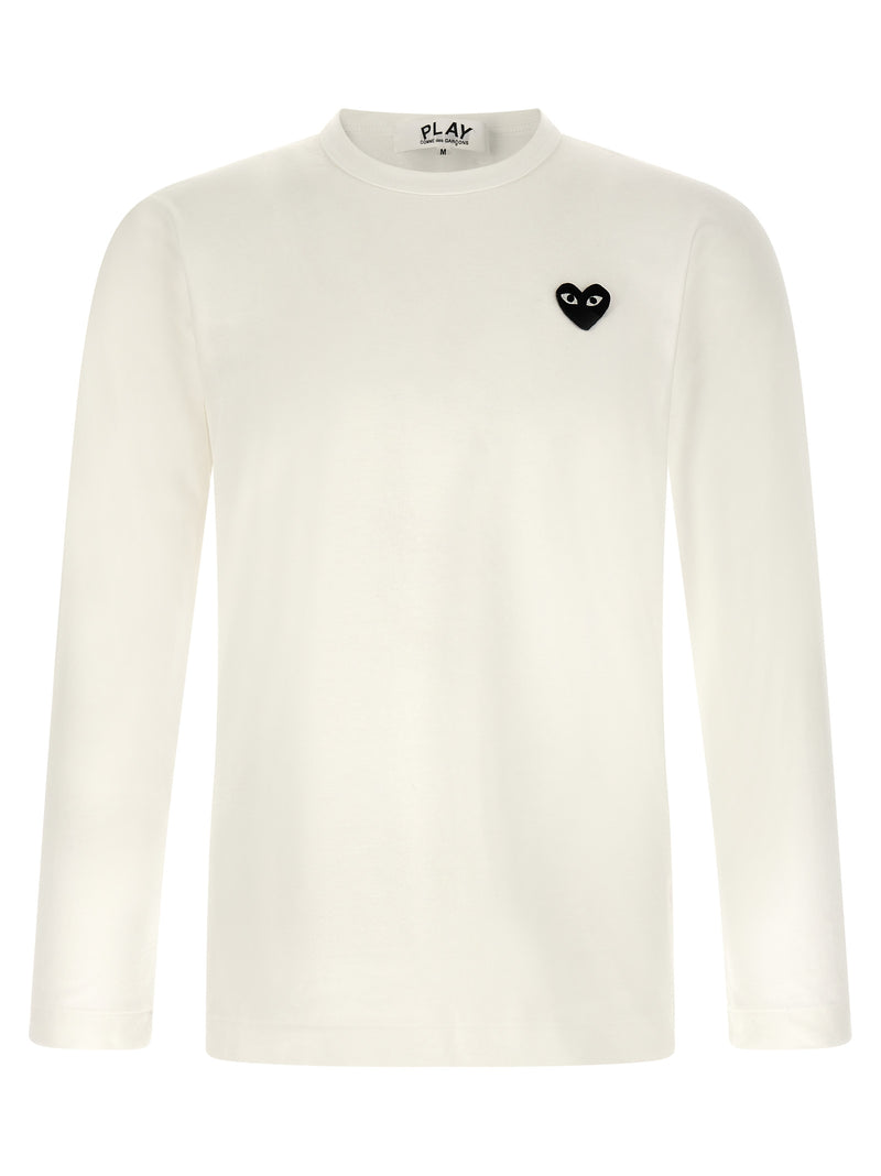 Comme Des Garçons Play White Cotton T-Shirt