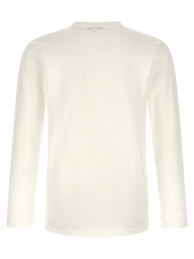 Comme Des Garçons Play White Cotton T-Shirt