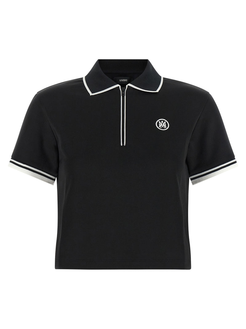 Amiri Black Polyester Polo Shirt
