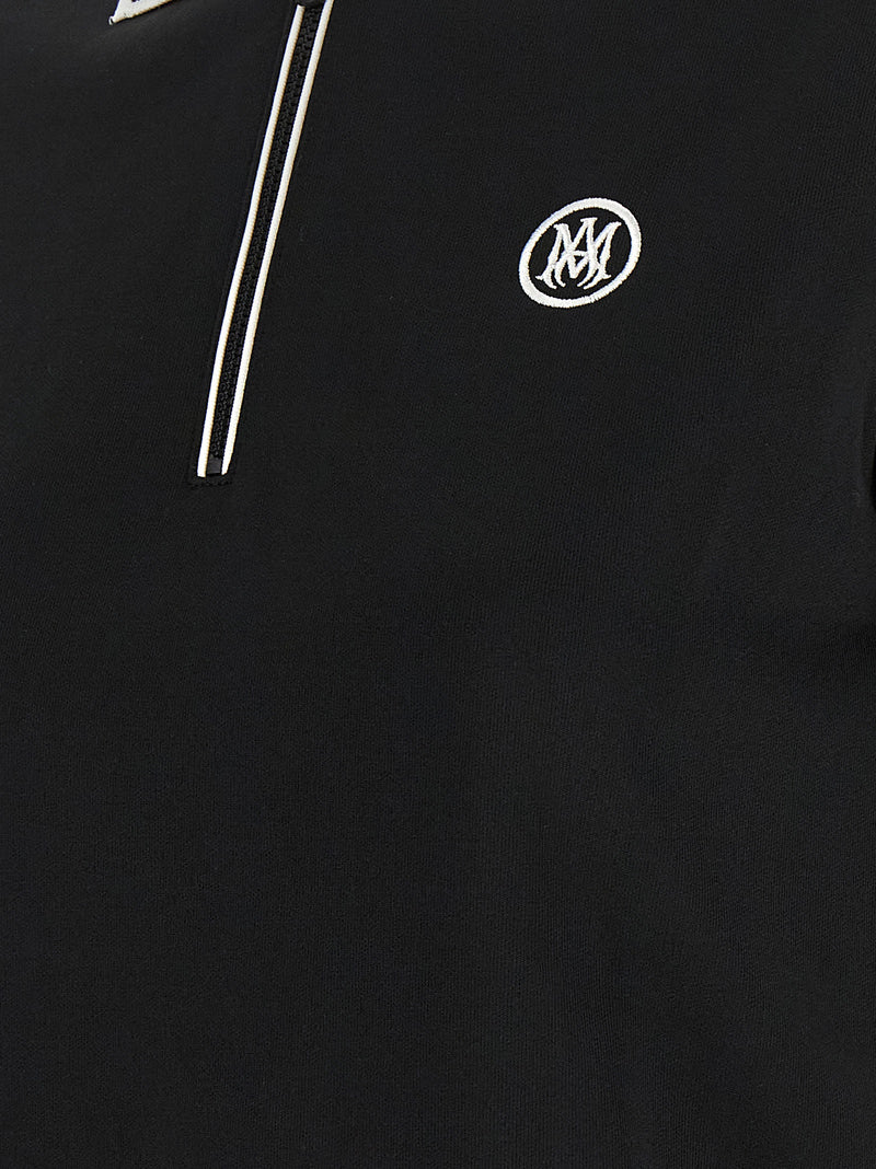 Amiri Black Polyester Polo Shirt
