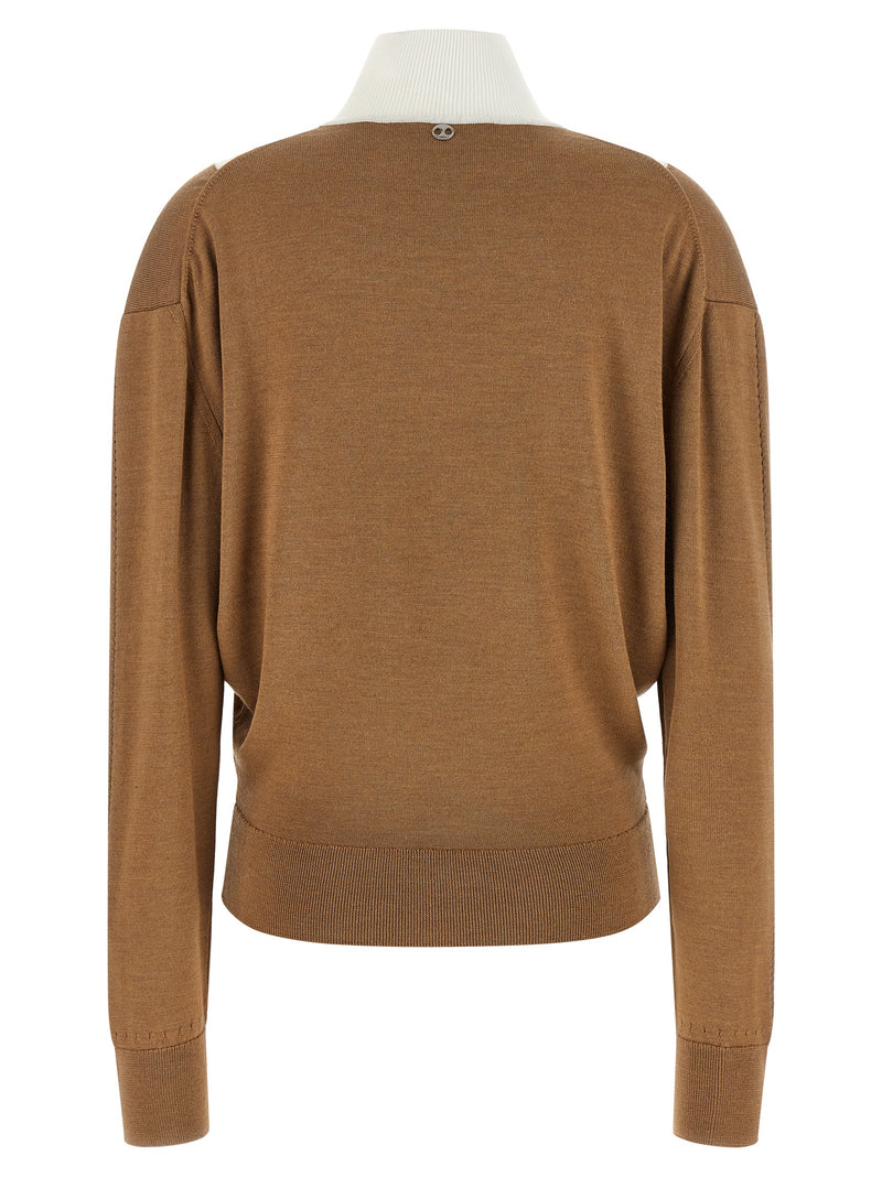 Paco Rabanne Beige Virgin Wool Cardigan