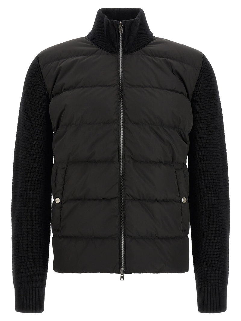Herno Black Wool Full-Length Jacket