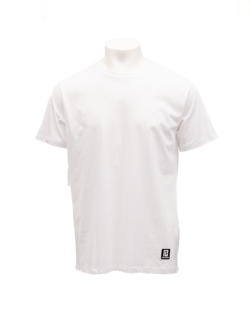 Balmain White Cotton T-Shirt