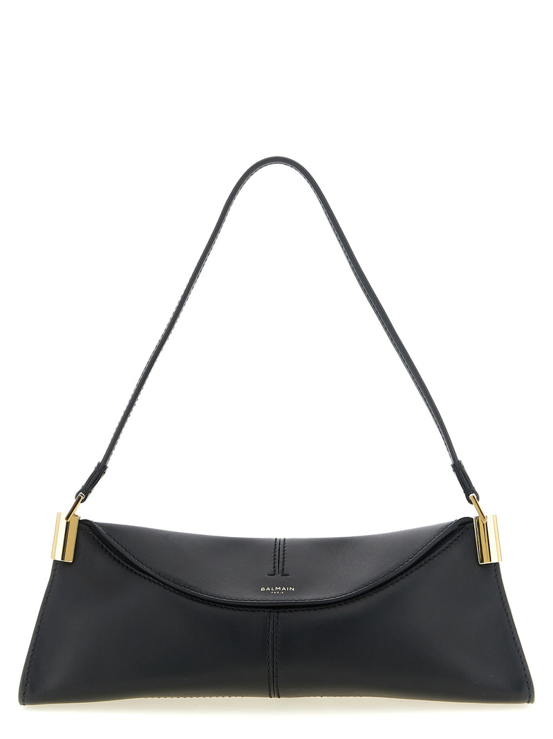 Balmain Black Calfskin Shoulder Bag