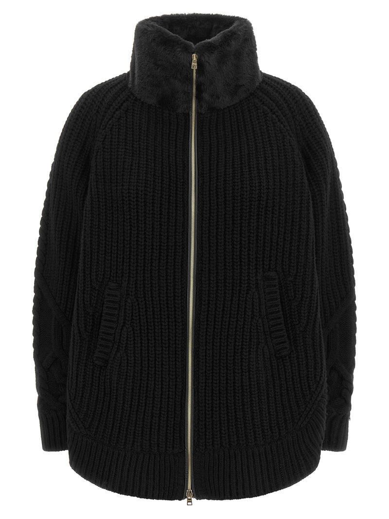 Herno Black Wool Cardigan