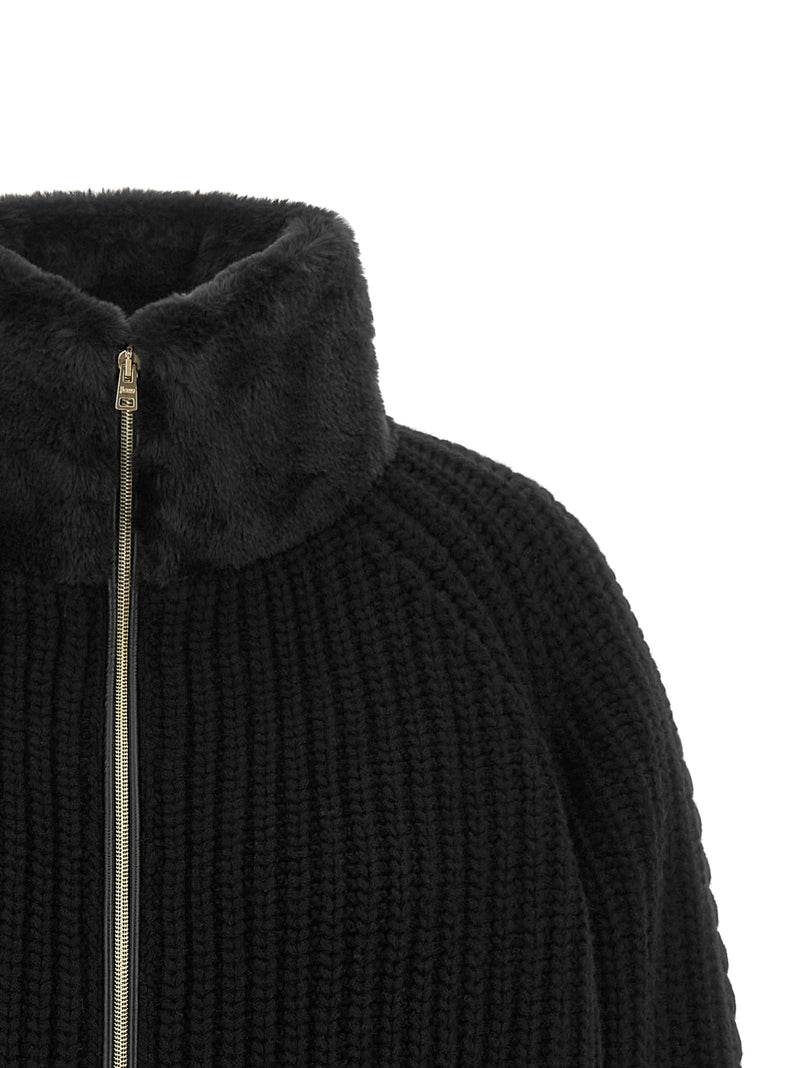 Herno Black Wool Cardigan
