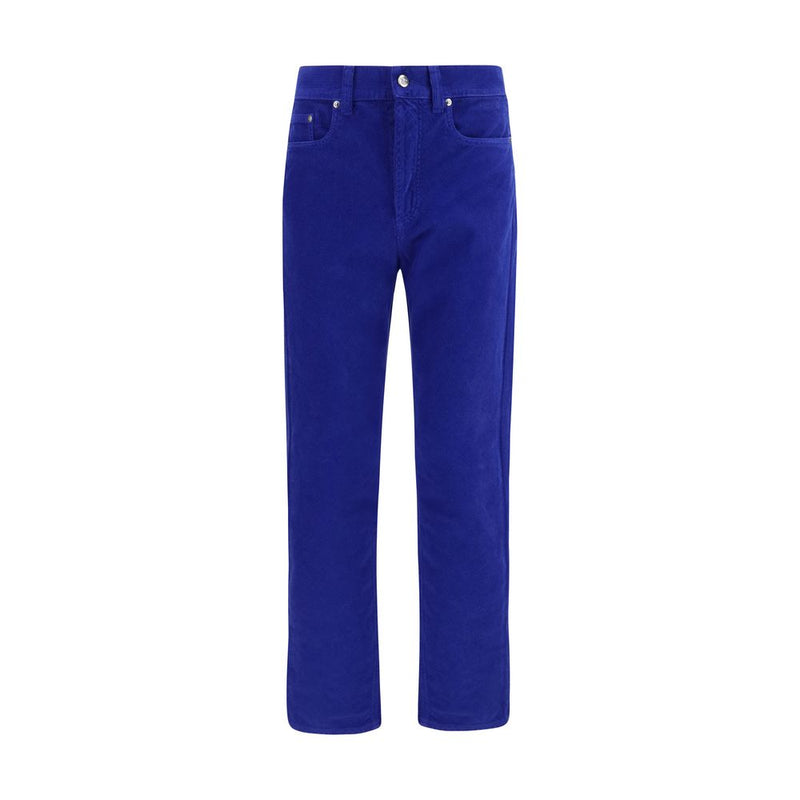 Versace Blue Cotton Straight-Leg Jeans