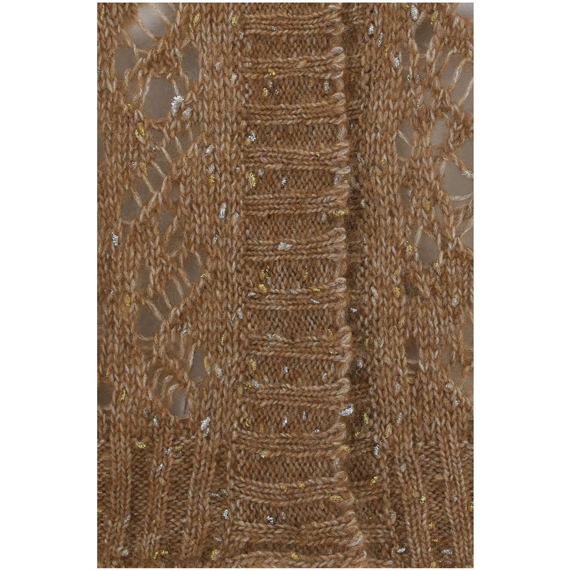Max Mara Brown Alpaca Vicugna Pacos Cardigan