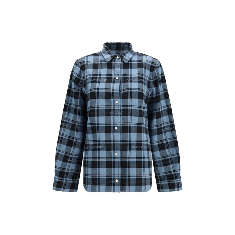 Off-White Blue Cotton Shirt
