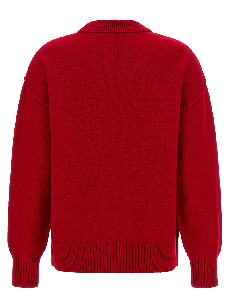 Ami Paris Red Wool Cardigan