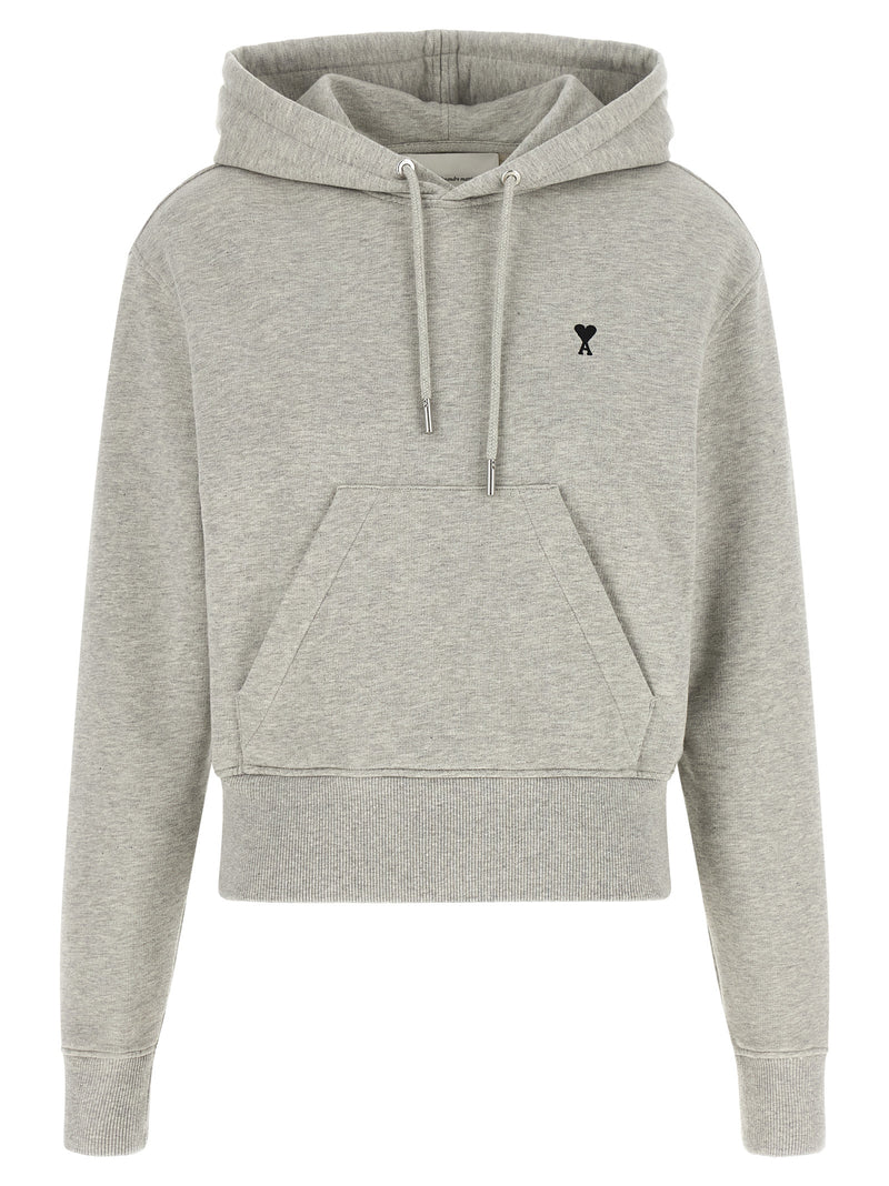 Ami Paris Gray Cotton Sweatshirt