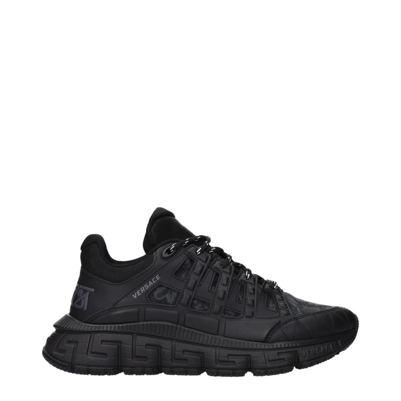 Versace Black Fabric Athletic Sneakers