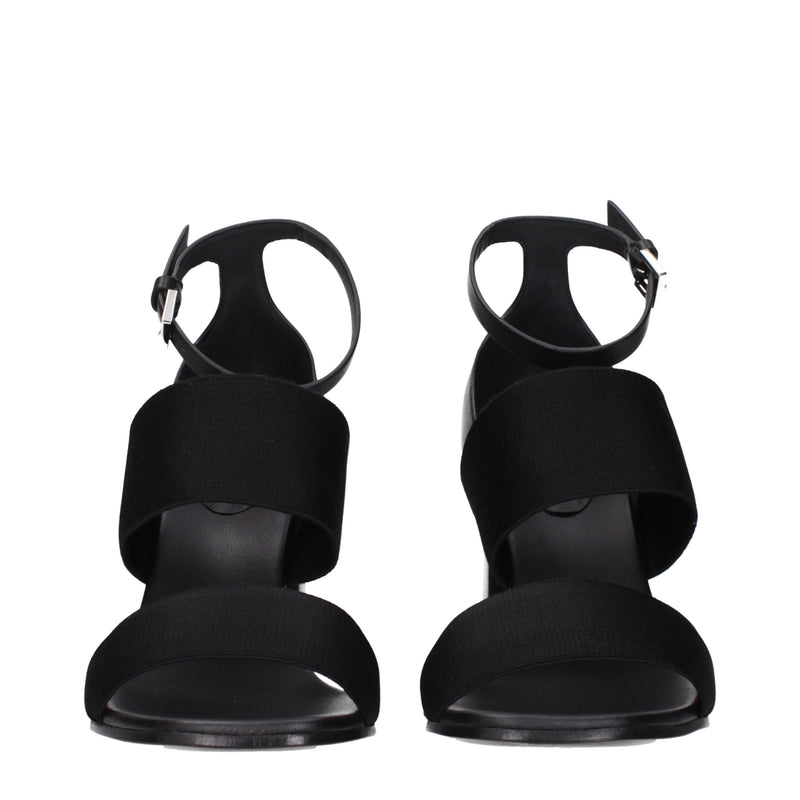 Max Mara Black Fabric Platform Sandals