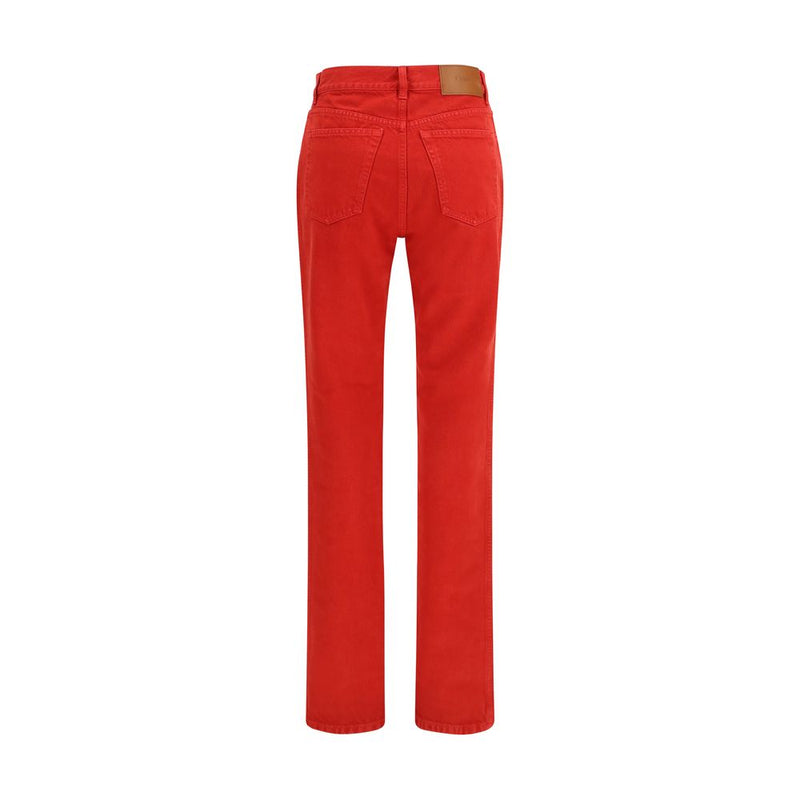 Chloé Red Cotton Casual Pants