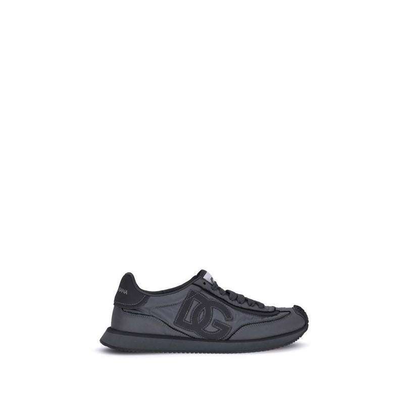 Dolce & Gabbana Black Fabric Athletic Sneakers