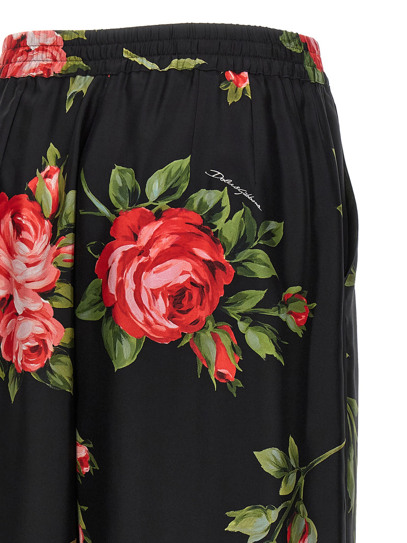 Dolce & Gabbana Black Silk Pants