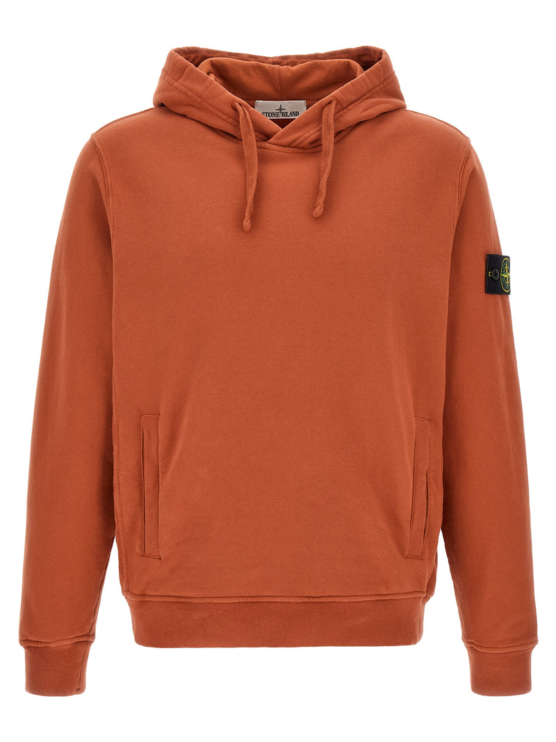 Stone Island Orange Cotton Sweatshirt