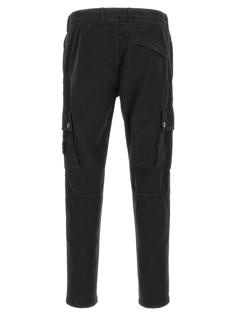 Stone Island Black Cotton Cargo Pants