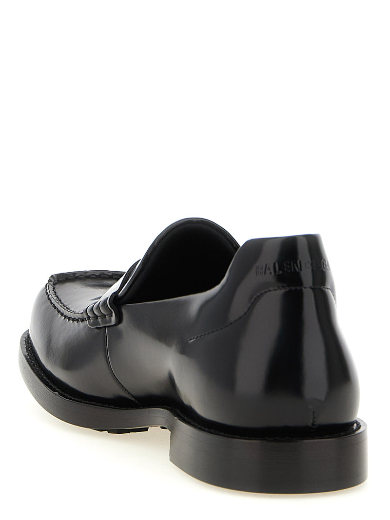 Balenciaga Black Calfskin Slip-On Loafers