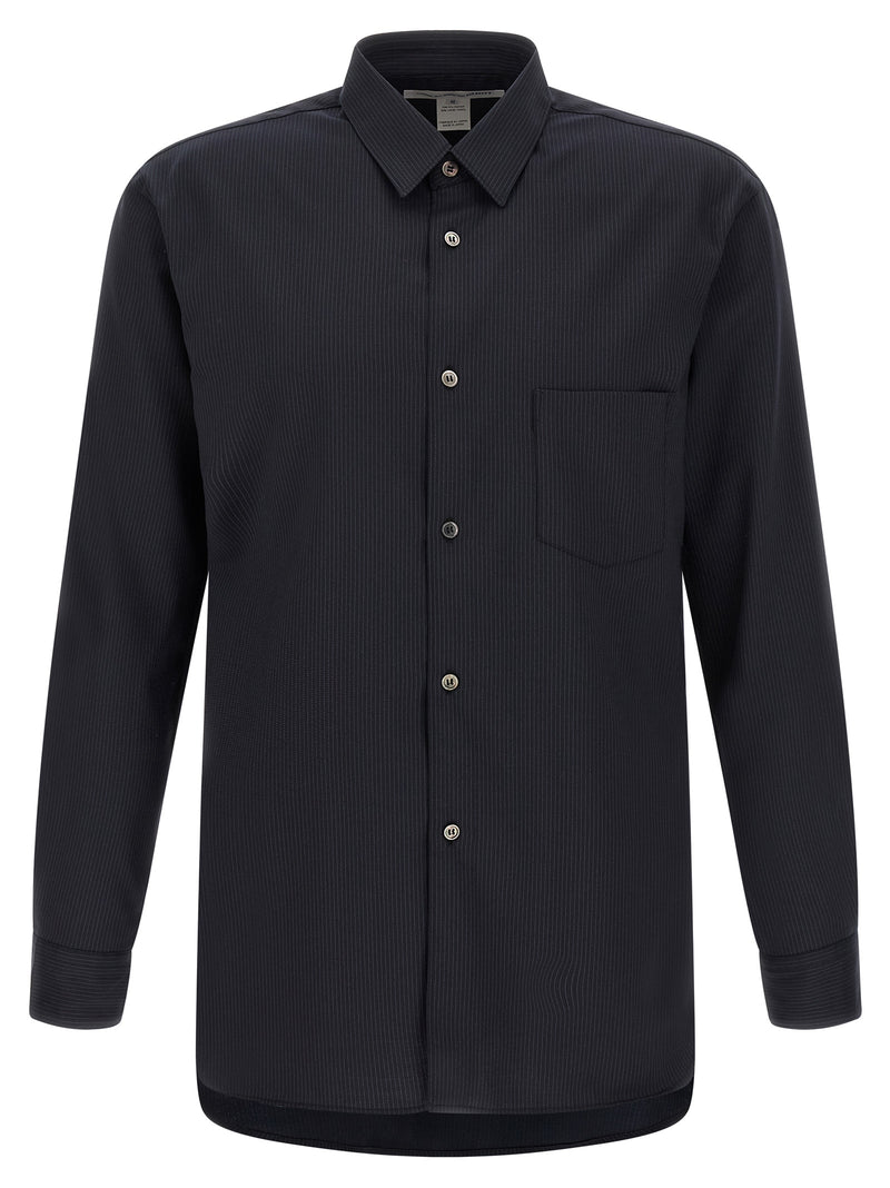 Comme Des Garçons Blue Polyester Blouse