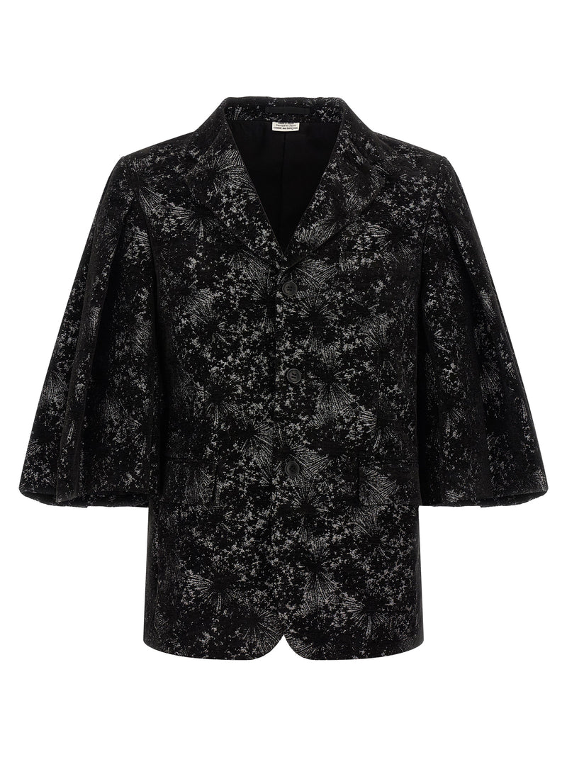 Comme Des Garçons Black Polyester Blazer