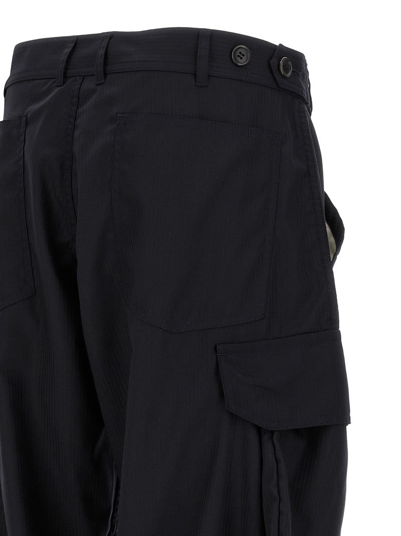 Comme Des Garçons Blue Polyester Cargo Pants