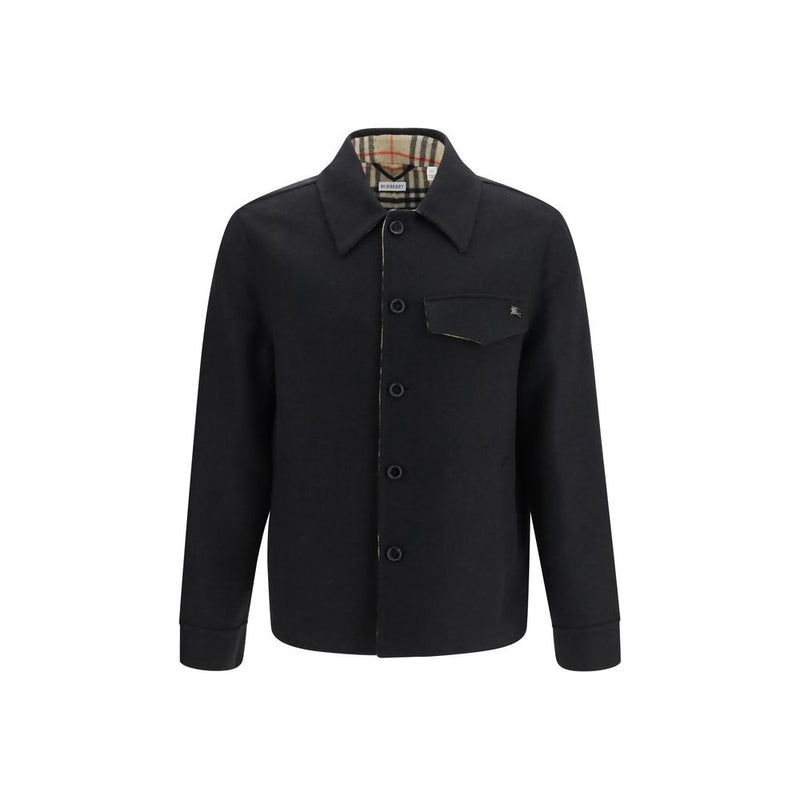 Burberry Black Wool Oves Aries Jacket