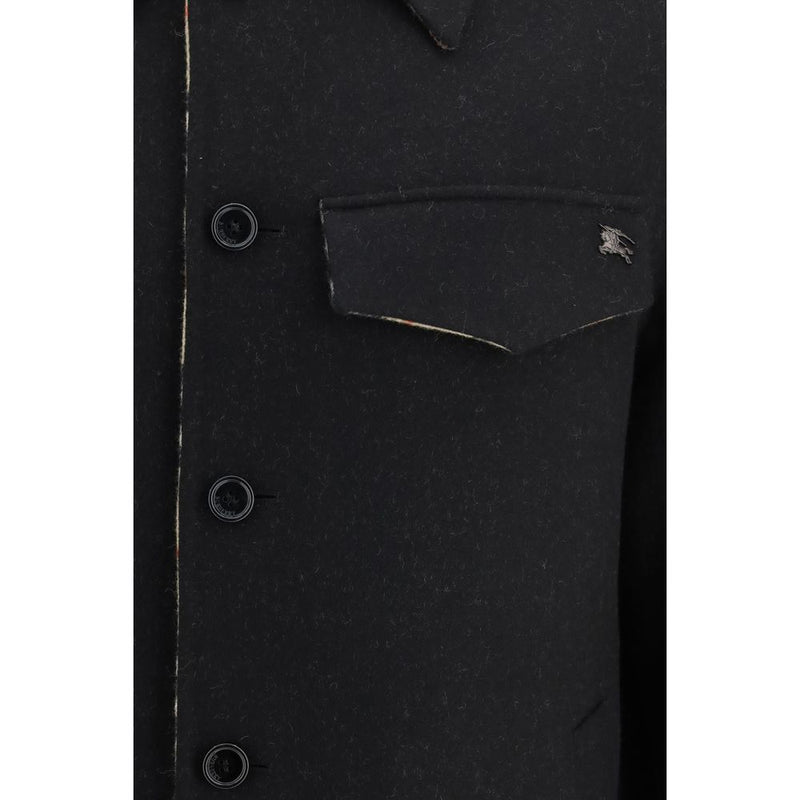 Burberry Black Wool Oves Aries Jacket