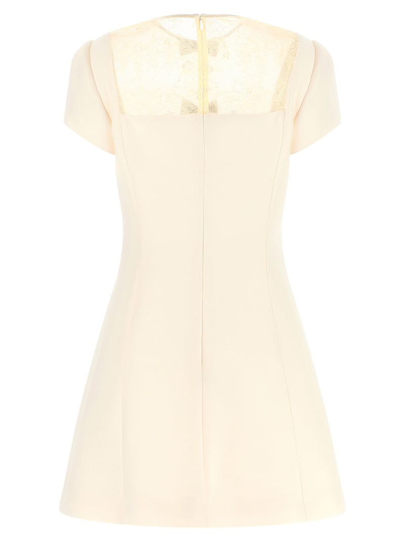 Valentino Garavani White Virgin Wool Short Dress