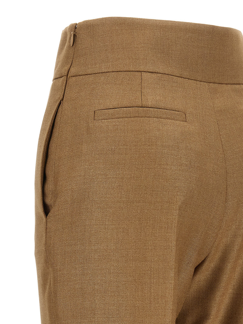 Valentino Garavani Beige Virgin Wool Dress Pants