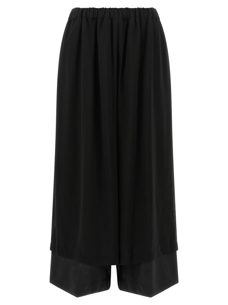 Comme Des Garçons Black Wool Casual Pants