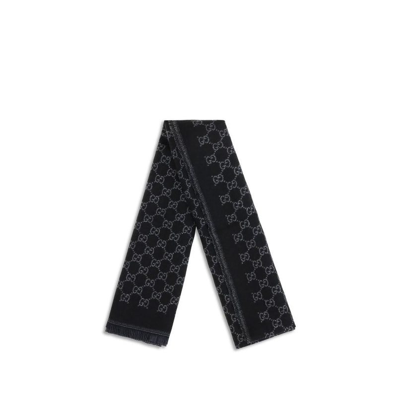 Gucci Black Wool Oves Aries Scarf