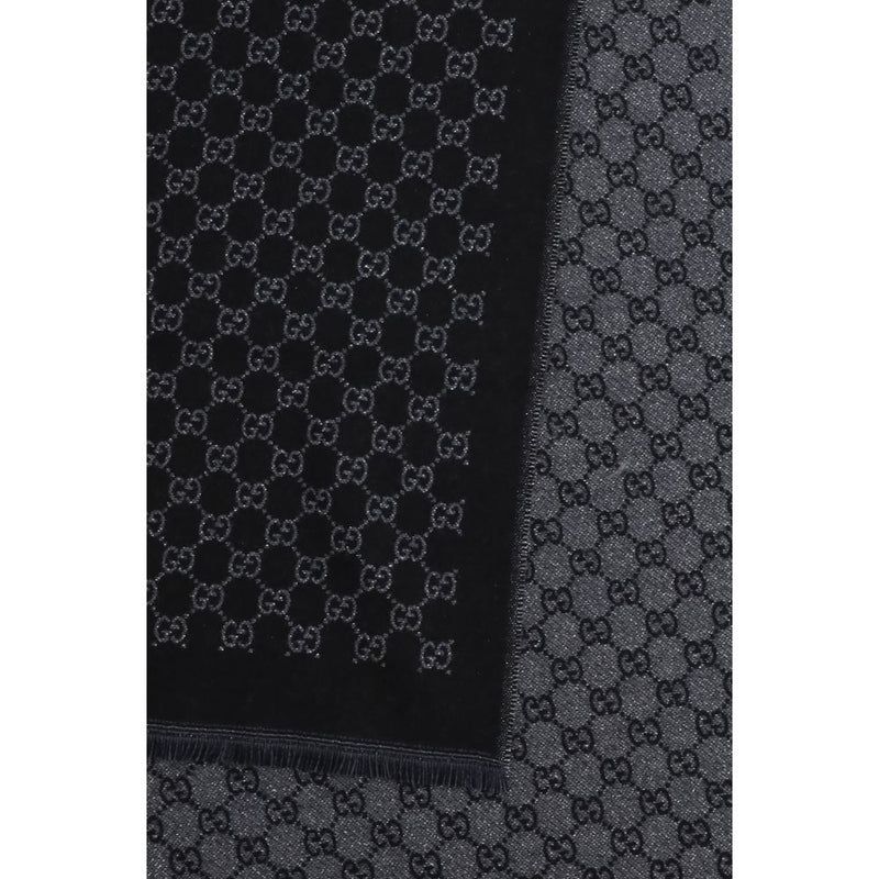 Gucci Black Wool Oves Aries Scarf