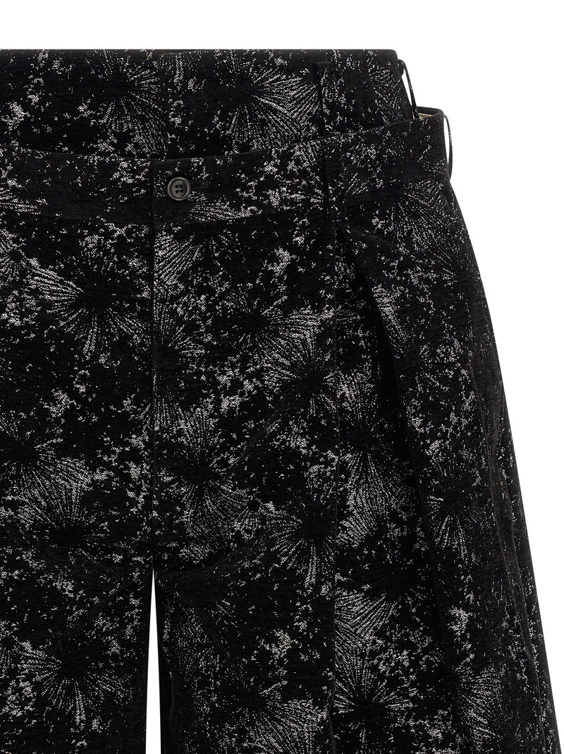 Comme Des Garçons Black Polyester Bermuda Shorts
